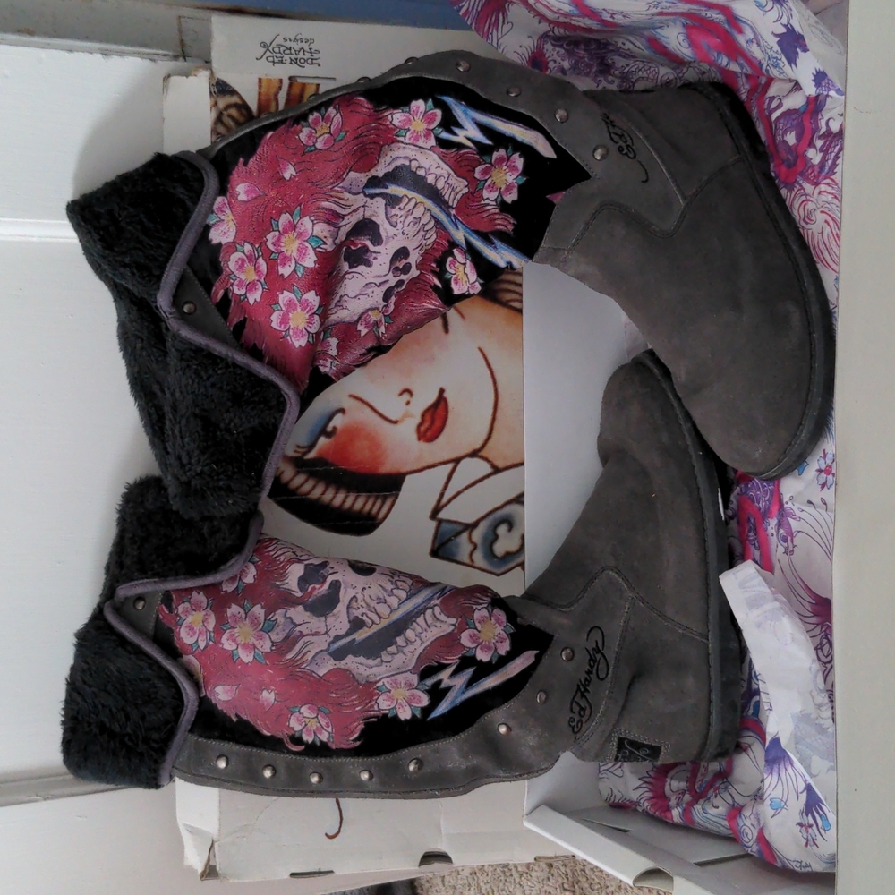 Ed Hardy Snowblazer Suede Boots